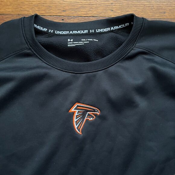 Under Armour Atlanta Falcons Loose Fit Fleece Pullover Sweatshirt Men's XXL - Picture 2 of 8